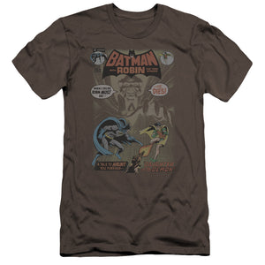 AN OFFCIALLY LICENSED BATMAN #232 COVER MEN'S PREMIUM SLIM FIT T-SHIRT CHARCOAL