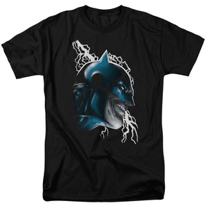 AN OFFCIALLY LICENSED BATMAN CRAZY GRIN MEN'S REGULAR FIT T-SHIRT BLACK