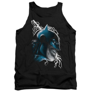 AN OFFCIALLY LICENSED BATMAN CRAZY GRIN ADULT UNISEX TANK TOP BLACK