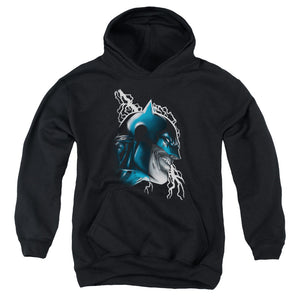 AN OFFCIALLY LICENSED BATMAN CRAZY GRIN YOUTH HOODIE BLACK