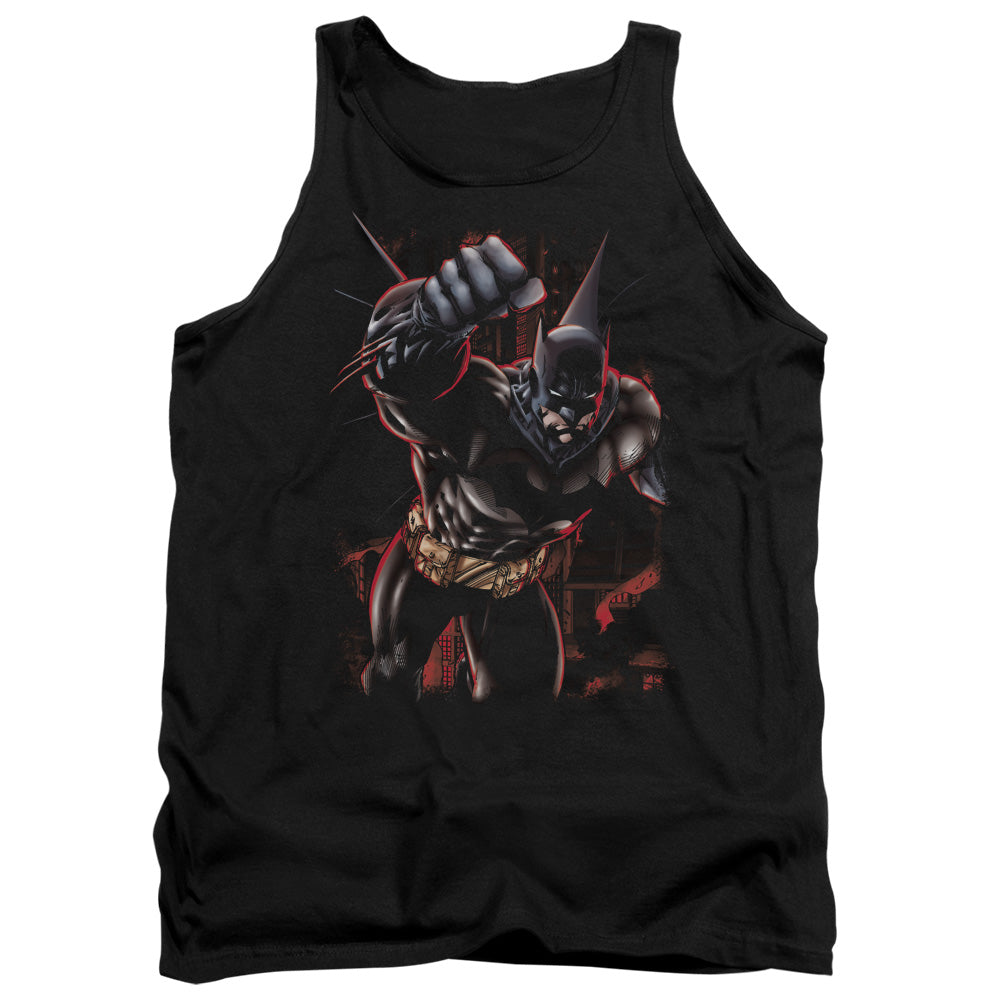 AN OFFCIALLY LICENSED BATMAN CRIMSON KNIGHT ADULT UNISEX TANK TOP BLACK