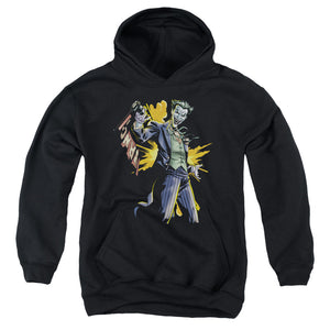 AN OFFCIALLY LICENSED BATMAN JOKER BANG YOUTH HOODIE BLACK