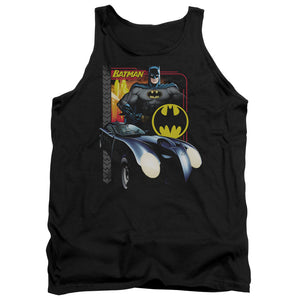 AN OFFCIALLY LICENSED BATMAN BAT RACING ADULT UNISEX TANK TOP BLACK