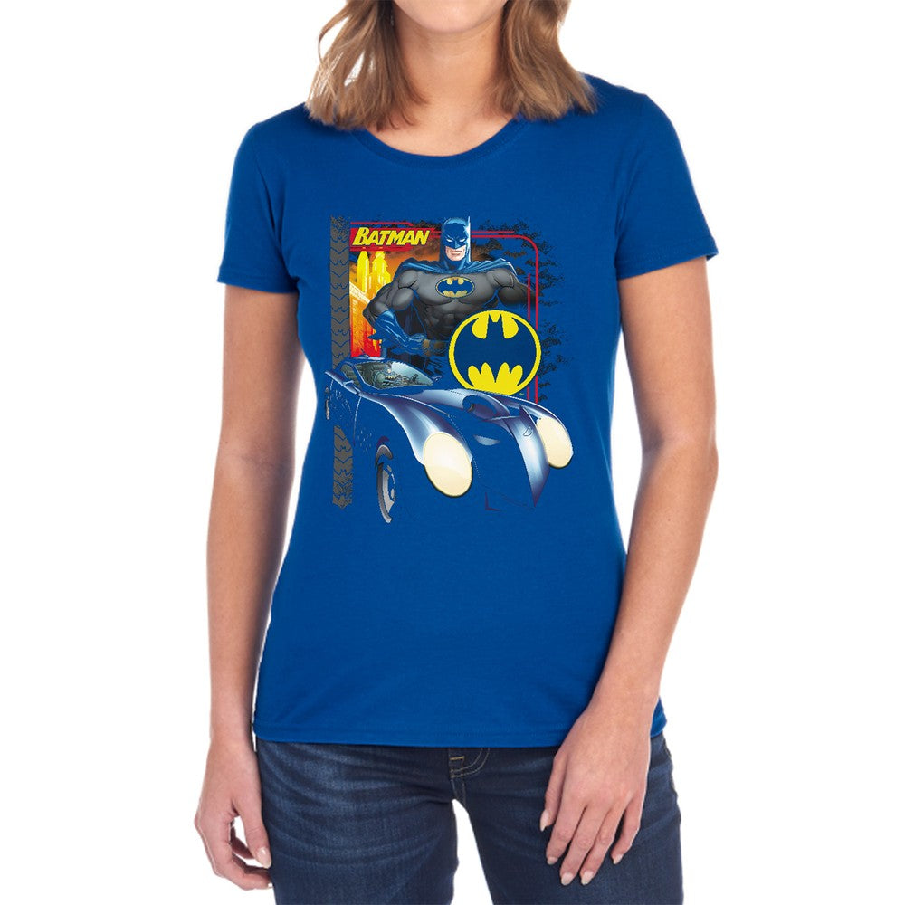 Batman Bat Racing Licensed Women's T-Shirt Regular Fit SM