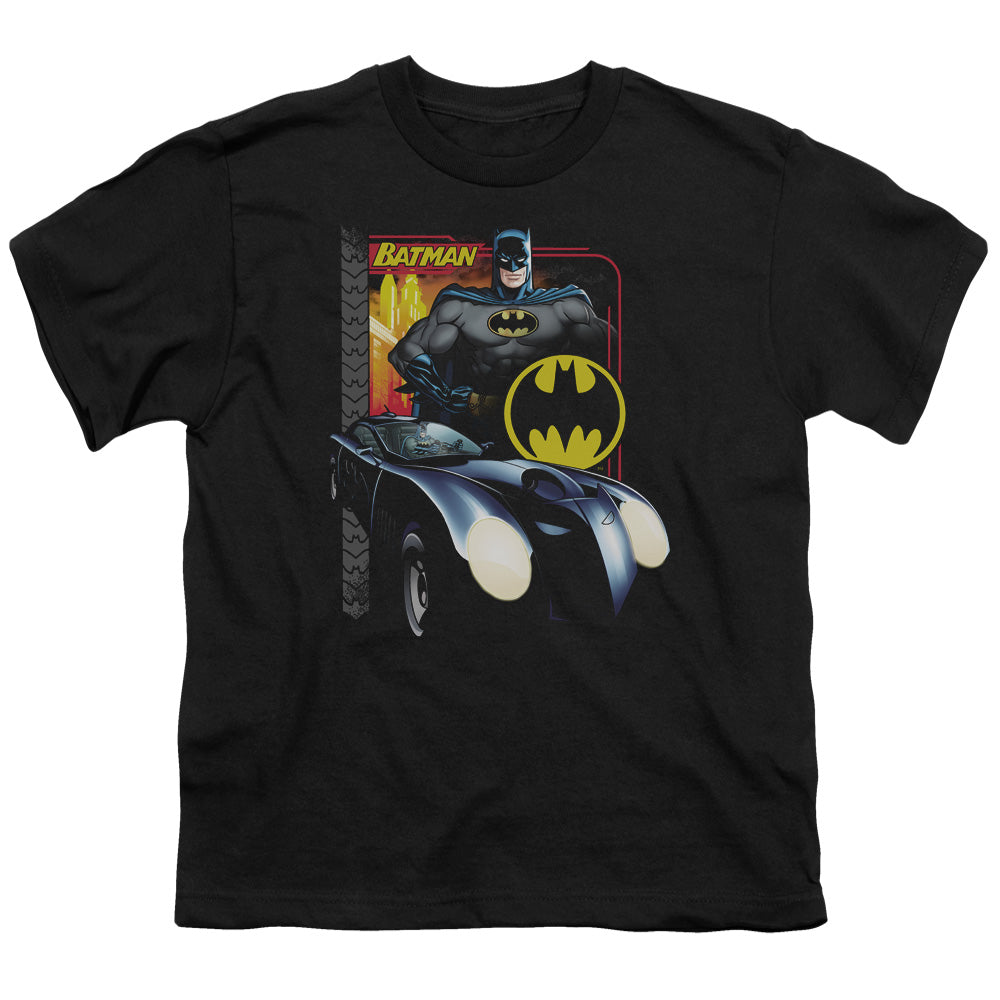 Batman Bat Racing Licensed Kid's T-Shirt (Ages 4-7) XS-SM
