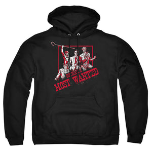 AN OFFCIALLY LICENSED BATMAN GOTHAMS MOST WANTED ADULT UNISEX PULLOVER HOODIE BLACK