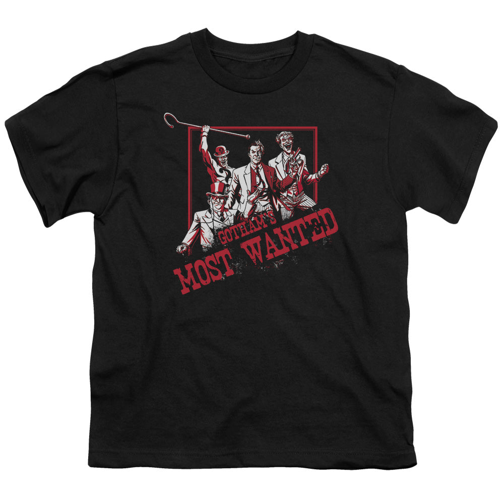 Batman Gothams Most Wanted Licensed Kid's T-Shirt (Ages 4-7) XS-XL