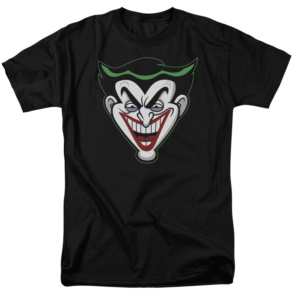 Batman Bb Animated Joker Head Licensed Adult Unisex T-Shirt Regular Fit Tee