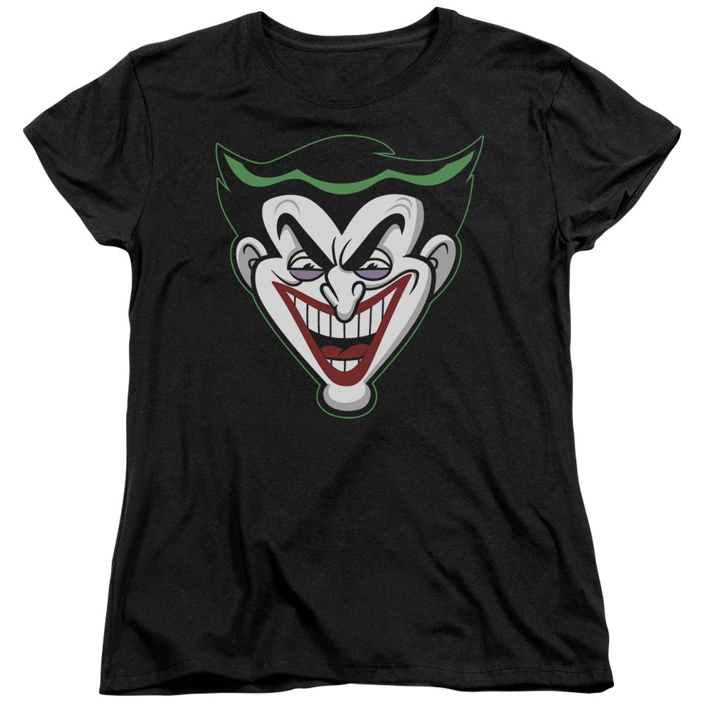 Batman Bb Animated Joker Head Licensed Women's T-Shirt Regular Fit SM-XL