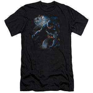 AN OFFCIALLY LICENSED BATMAN LIGHT OF THE MOON MEN'S PREMIUM SLIM FIT T-SHIRT BLACK
