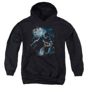AN OFFCIALLY LICENSED BATMAN LIGHT OF THE MOON YOUTH HOODIE BLACK