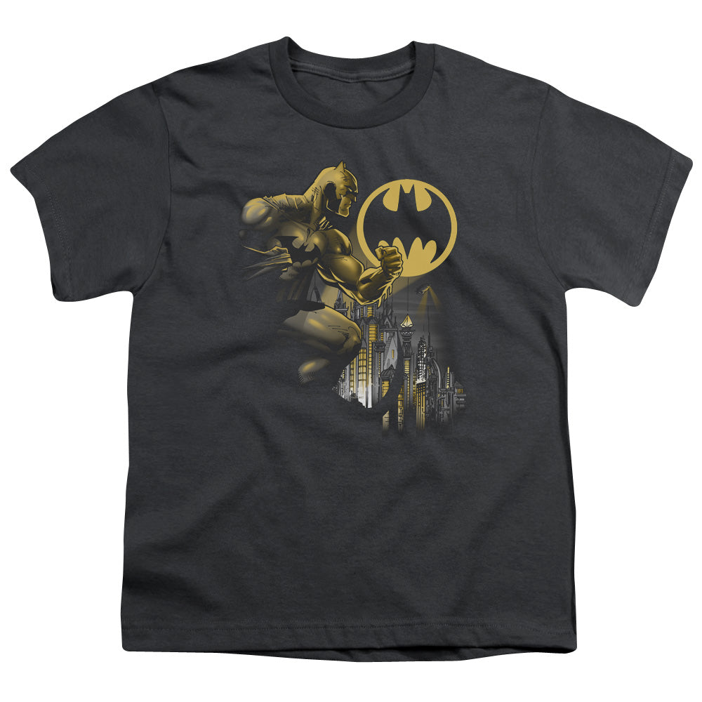 Batman Bat Signal Licensed Kid's T-Shirt (Ages 4-7) SM-LG