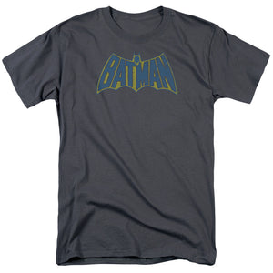 AN OFFCIALLY LICENSED BATMAN SKETCH LOGO MEN'S REGULAR FIT T-SHIRT CHARCOAL