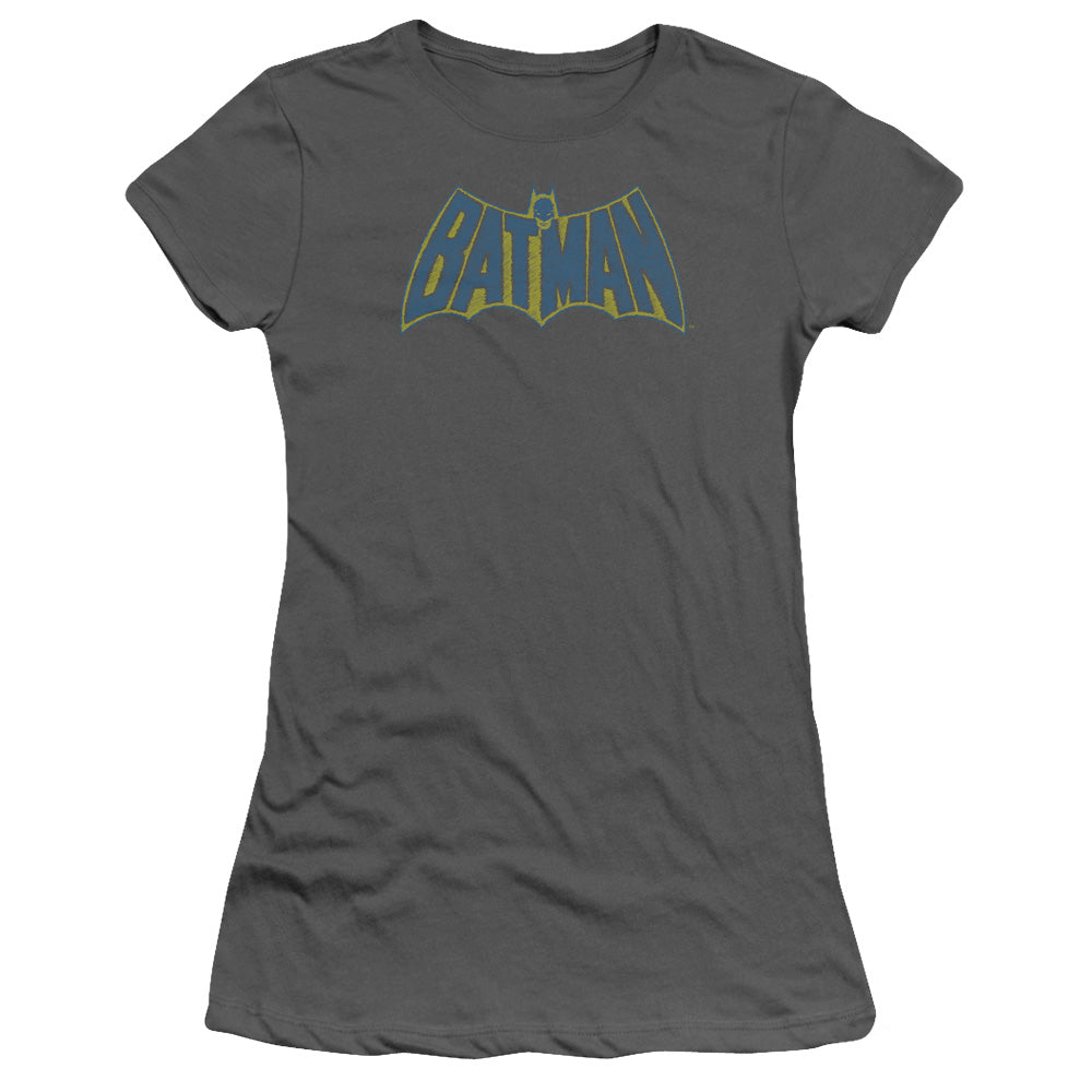 Batman Sketch Logo Licensed Women's T-Shirt Juniors SM-XL