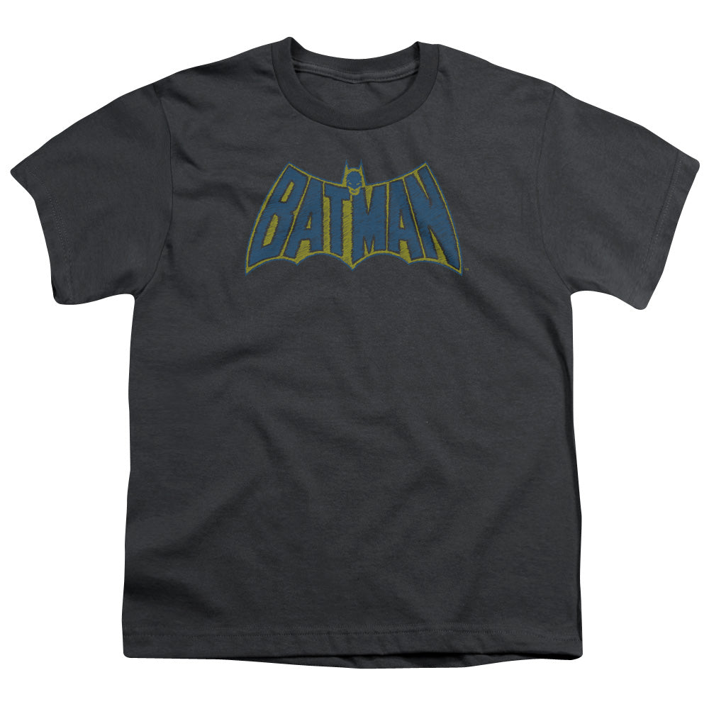 Batman Sketch Logo Licensed Kid's T-Shirt (Ages 4-7) SM-XL