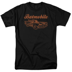AN OFFCIALLY LICENSED BATMAN BATMOBILE MEN'S REGULAR FIT T-SHIRT BLACK