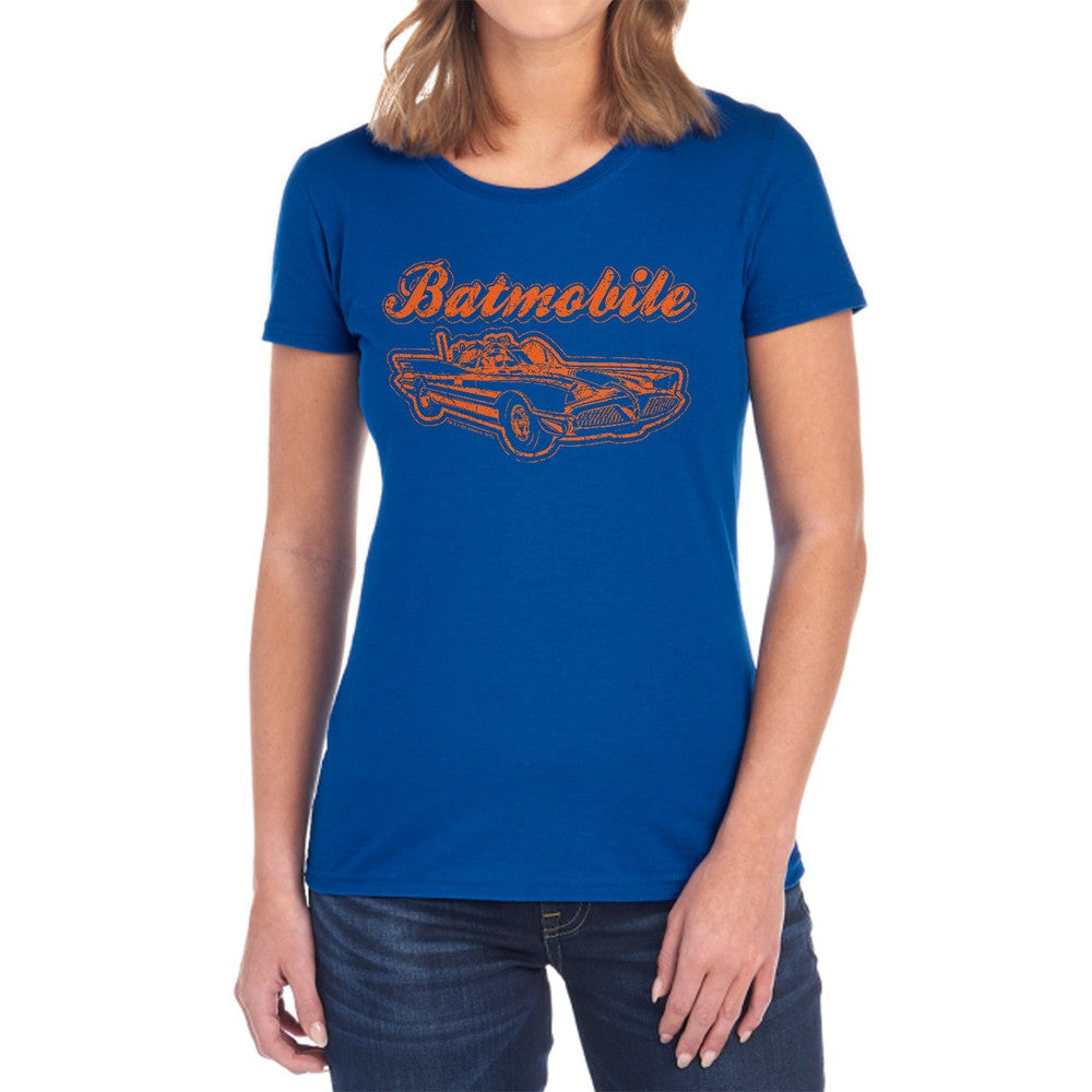 Batman Batmobile Licensed Women's T-Shirt Regular Fit SM-XL
