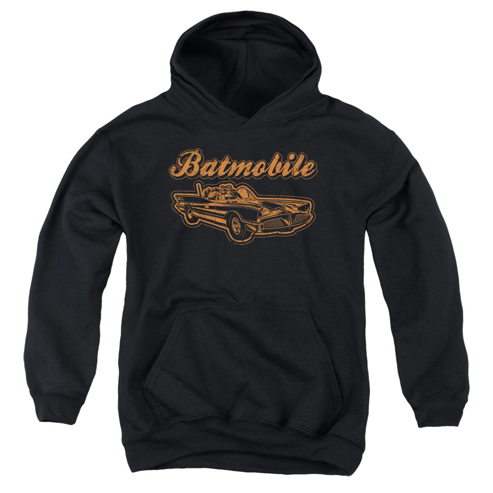AN OFFCIALLY LICENSED BATMAN BATMOBILE YOUTH HOODIE BLACK