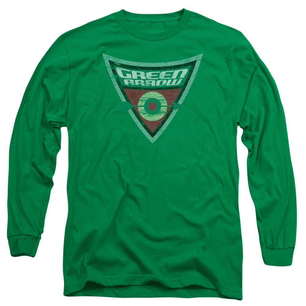Batman Bb Green Arrow Shield Licensed Adult Unisex Long Sleeve T-Shirt 2X