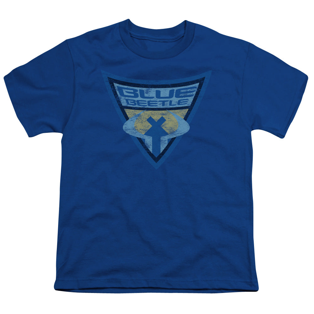 Batman Bb Blue Beetle Shield Licensed Kid's T-Shirt (Ages 4-7) XS-LG