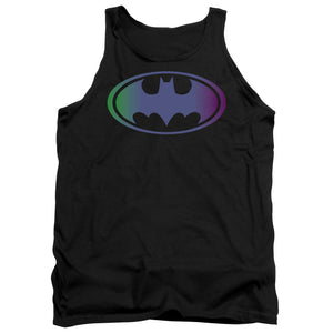 AN OFFCIALLY LICENSED BATMAN GRADIENT BAT LOGO ADULT UNISEX TANK TOP BLACK