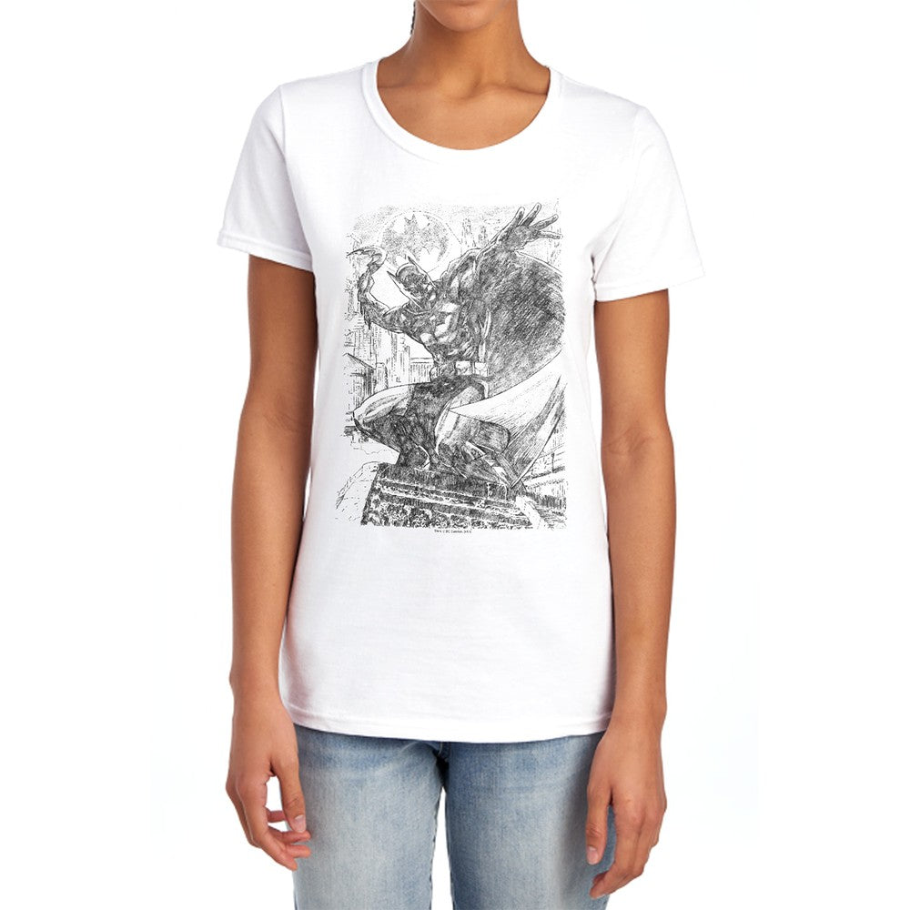 Batman Pencil Batarang Throw Licensed Women's T-Shirt Regular Fit SM