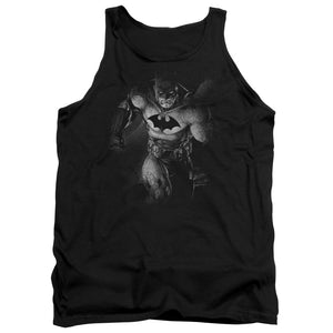 AN OFFCIALLY LICENSED BATMAN MATERIALIZED ADULT UNISEX TANK TOP BLACK