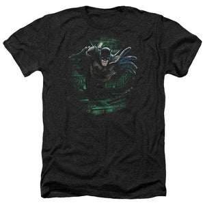 AN OFFCIALLY LICENSED BATMAN SURPRISE MEN'S HEATHER T-SHIRT CHARCOAL