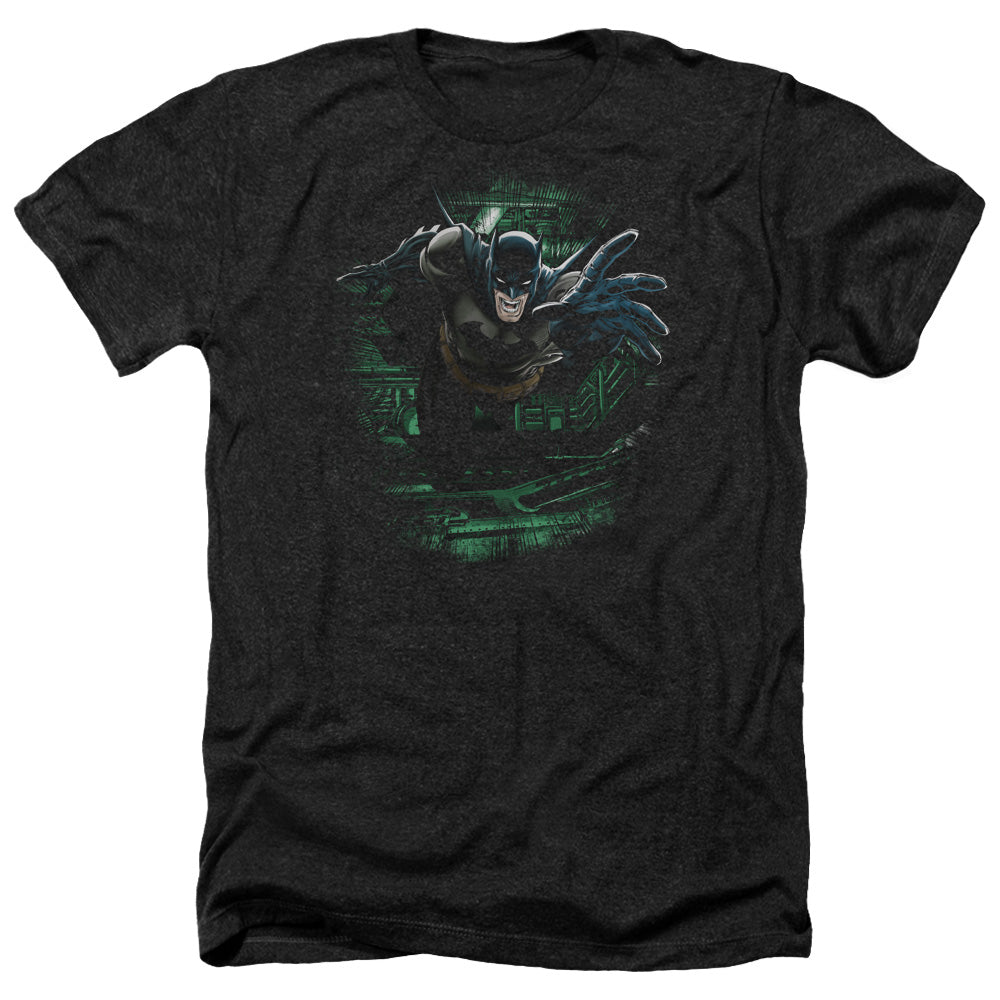 AN OFFCIALLY LICENSED BATMAN SURPRISE MEN'S HEATHER T-SHIRT CHARCOAL