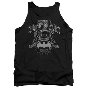 AN OFFCIALLY LICENSED BATMAN UNIVERSITY OF GOTHAM ADULT UNISEX TANK TOP BLACK