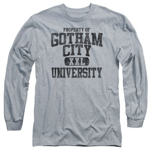 AN OFFCIALLY LICENSED BATMAN PROPERTY OF GCU MEN'S LONG SLEEVE T-SHIRT ATHLETIC HEATHER
