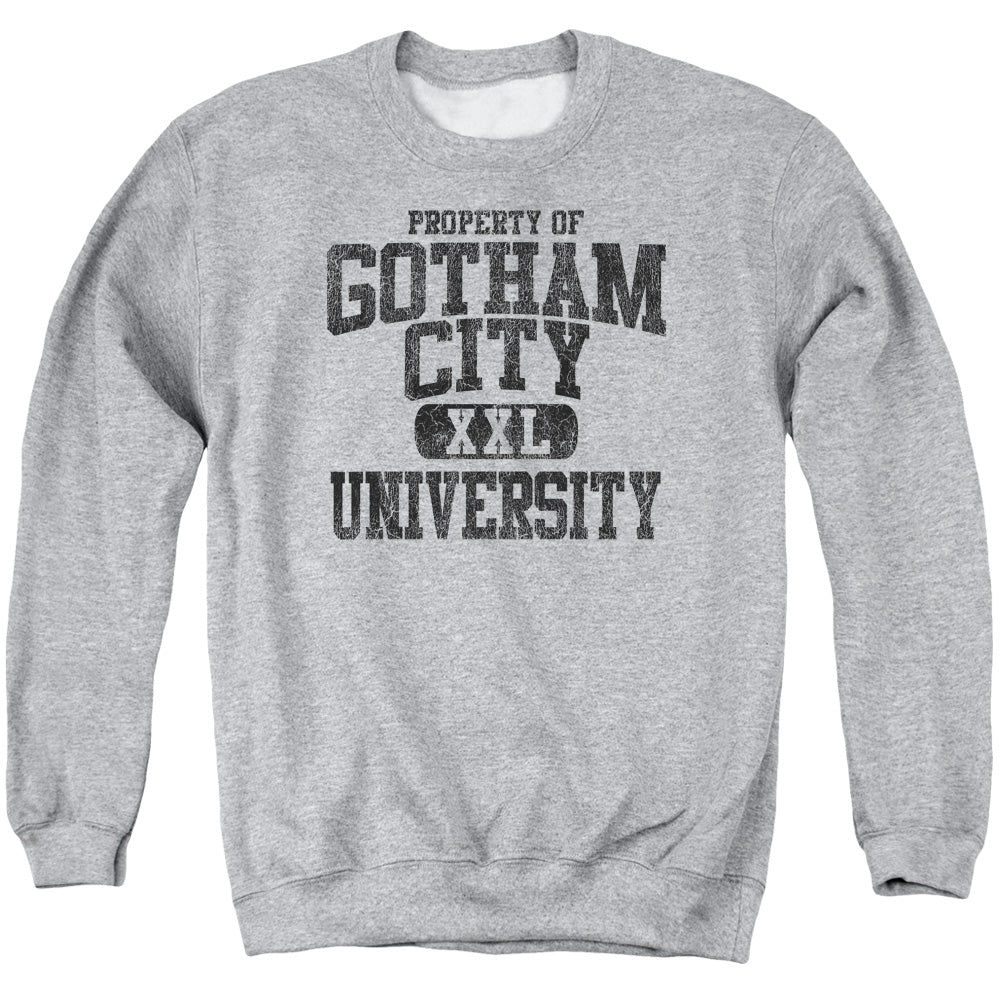 AN OFFCIALLY LICENSED BATMAN PROPERTY OF GCU ADULT UNISEX CREWNECK SWEATSHIRT ATHLETIC HEATHER
