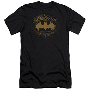 AN OFFCIALLY LICENSED BATMAN BATMAN LA MEN'S PREMIUM SLIM FIT T-SHIRT BLACK