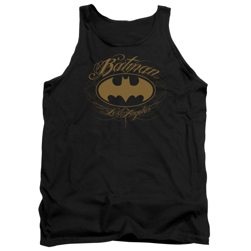 AN OFFCIALLY LICENSED BATMAN BATMAN LA ADULT UNISEX TANK TOP BLACK