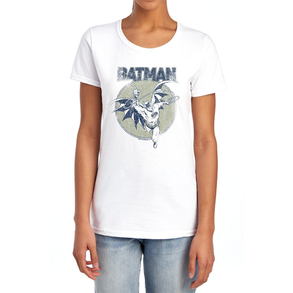 Batman Swinging Bat Licensed Women's T-Shirt Regular Fit MD