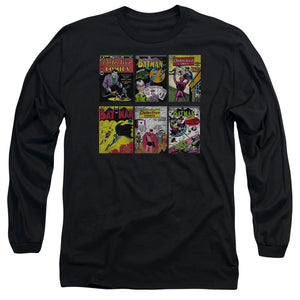 AN OFFCIALLY LICENSED BATMAN BM COVERS MEN'S LONG SLEEVE T-SHIRT BLACK