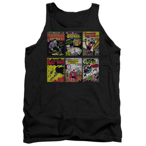 AN OFFCIALLY LICENSED BATMAN BM COVERS ADULT UNISEX TANK TOP BLACK