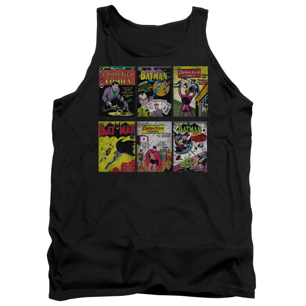 AN OFFCIALLY LICENSED BATMAN BM COVERS ADULT UNISEX TANK TOP BLACK