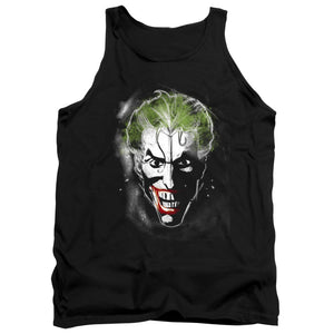 AN OFFCIALLY LICENSED BATMAN FACE OF MADNESS ADULT UNISEX TANK TOP BLACK
