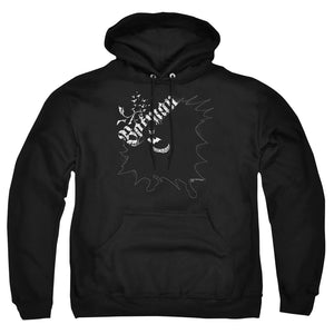 AN OFFCIALLY LICENSED BATMAN DARKNESS ADULT UNISEX PULLOVER HOODIE BLACK