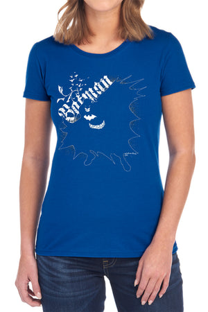 AN OFFCIALLY LICENSED BATMAN DARKNESS WOMEN'S REGULAR FIT T-SHIRT BLACK