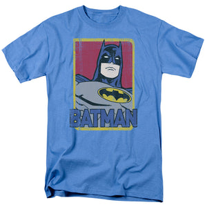AN OFFCIALLY LICENSED BATMAN PRIMARY MEN'S REGULAR FIT T-SHIRT CAROLINA BLUE
