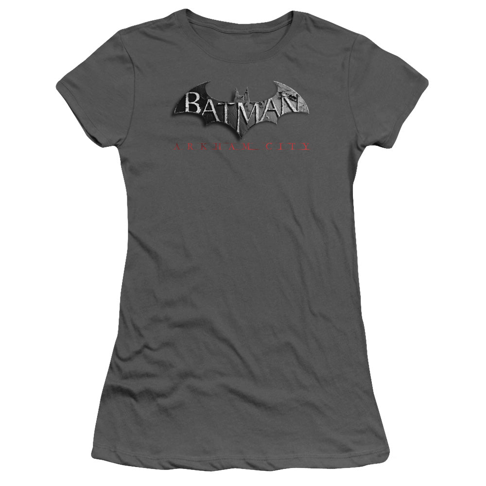 Arkham City Logo Licensed Women's T-Shirt Juniors SM