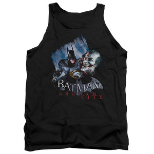 AN OFFCIALLY LICENSED ARKHAM CITY JOKES ON YOU! ADULT UNISEX TANK TOP BLACK