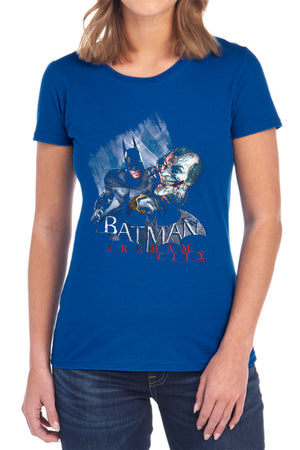 AN OFFCIALLY LICENSED ARKHAM CITY JOKES ON YOU! WOMEN'S REGULAR FIT T-SHIRT BLACK