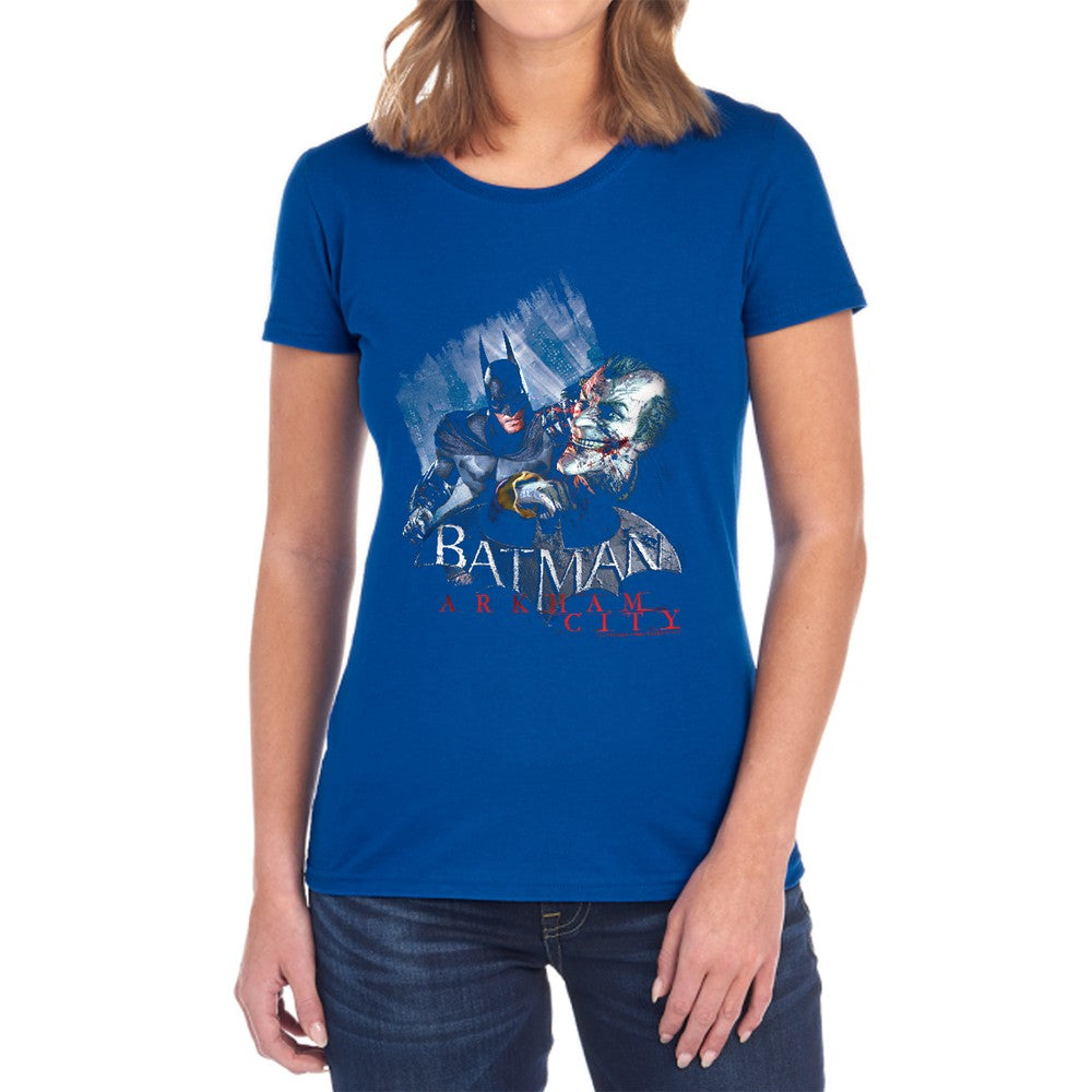 Arkham City Jokes On You! Licensed Women's T-Shirt Regular Fit MD