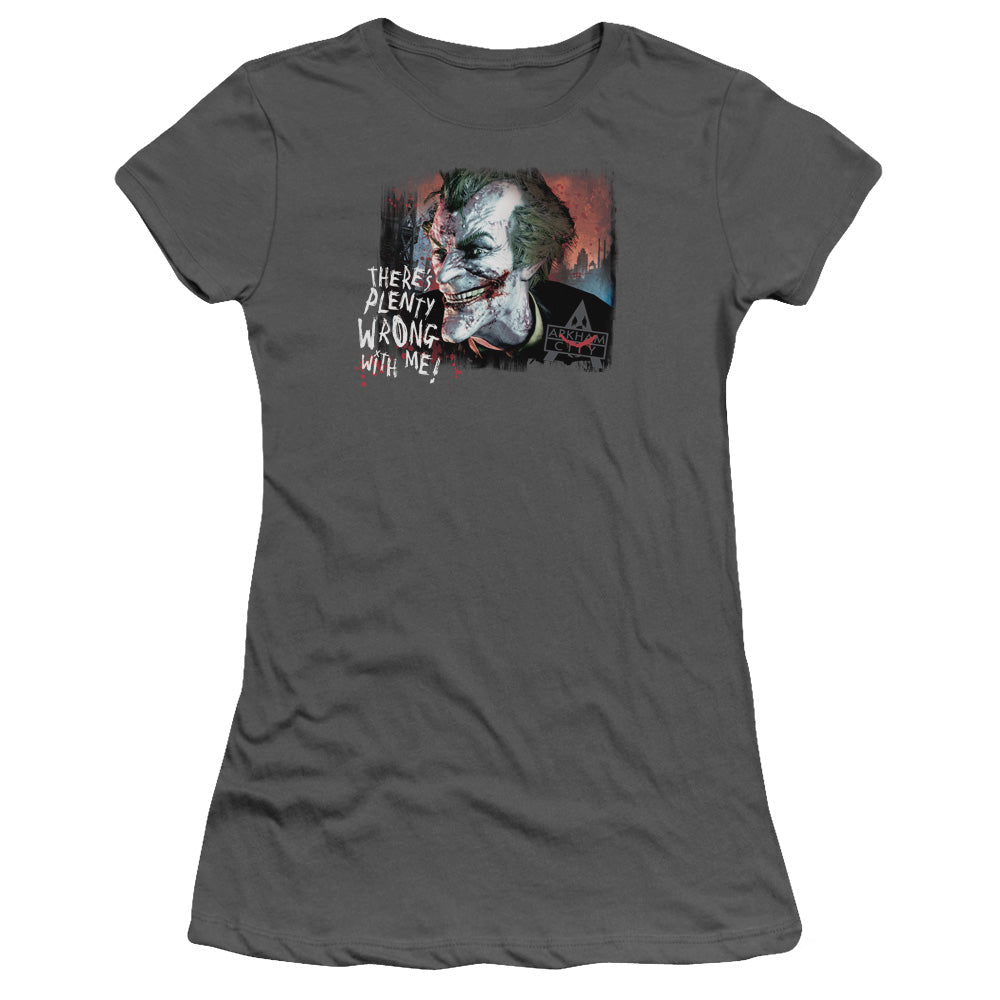 Arkham City Plenty Wrong Licensed Women's T-Shirt Juniors SM