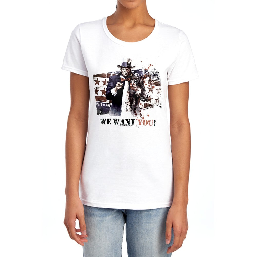 Arkham City We Want You Licensed Women's T-Shirt Regular Fit MD