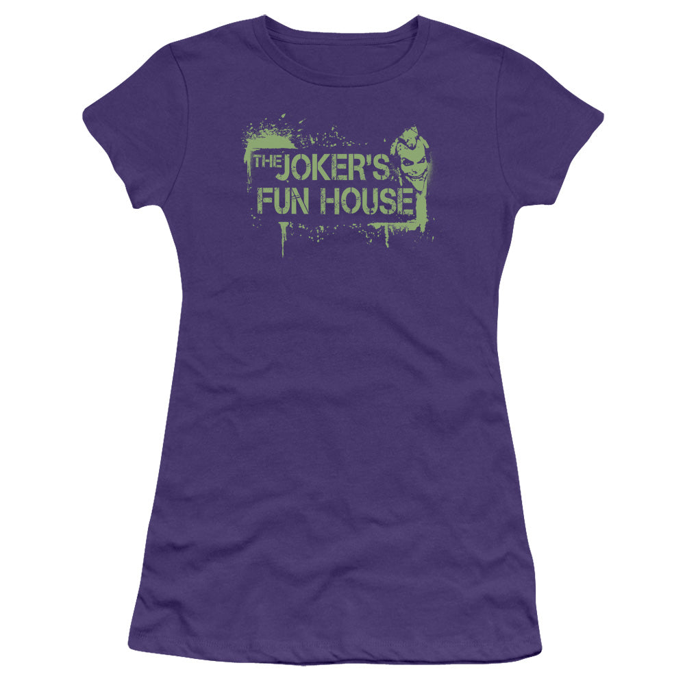 Arkham City Jokers Fun House Licensed Women's T-Shirt Juniors LG