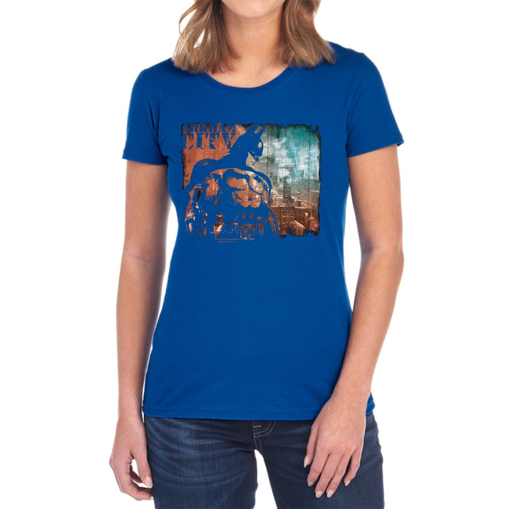 Arkham City City Knockout Licensed Women's T-Shirt Regular Fit MD
